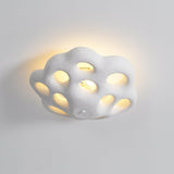 Modern Flower Design Retro Ceiling Lamp White Flush Mount Light for Dining Room Hallway