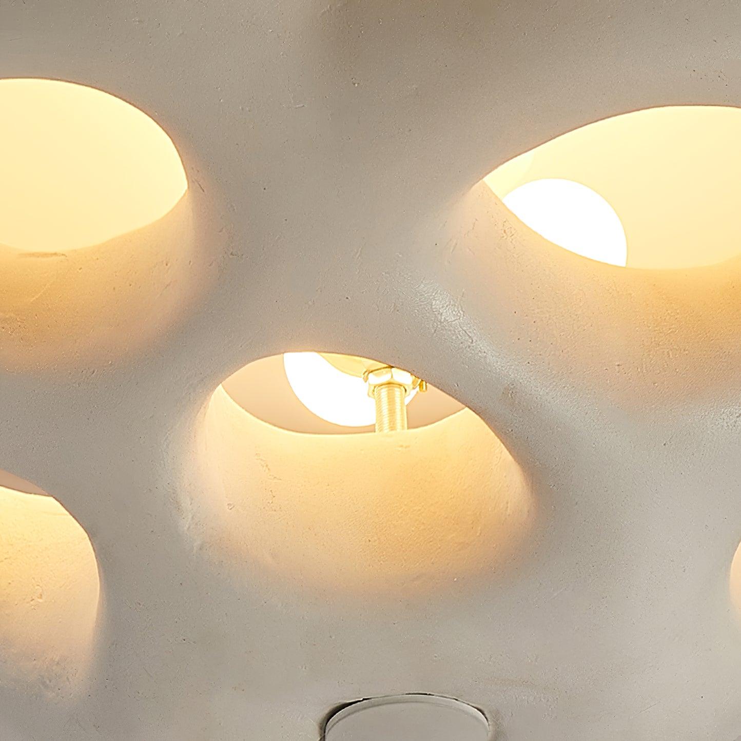 Modern Flower Design Retro Ceiling Lamp White Flush Mount Light for Dining Room Hallway