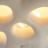 Modern Flower Design Retro Ceiling Lamp White Flush Mount Light for Dining Room Hallway