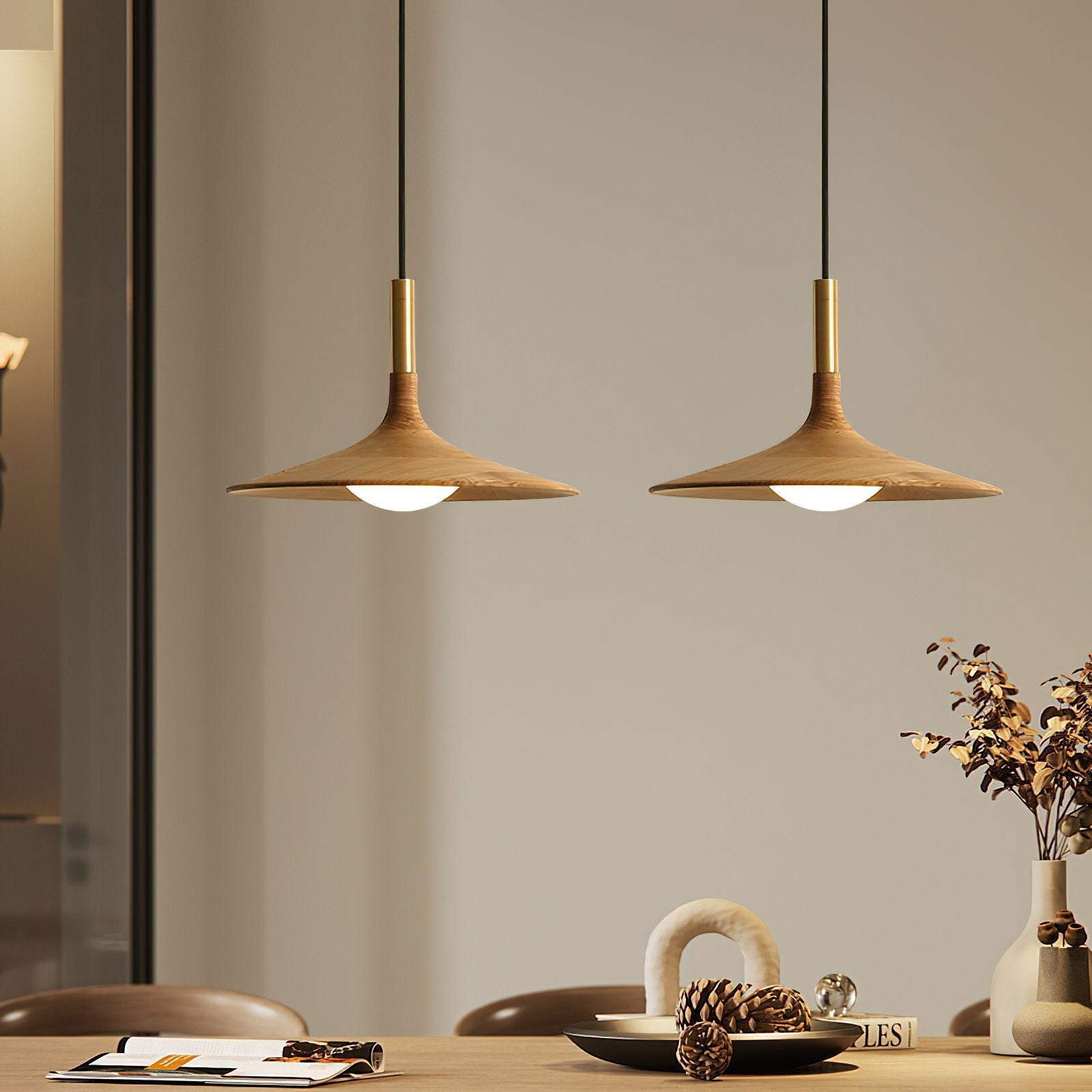 modern-solid-wood-disc-led-pendant-lamp-with-brass-accents-and-three-color-light-modes