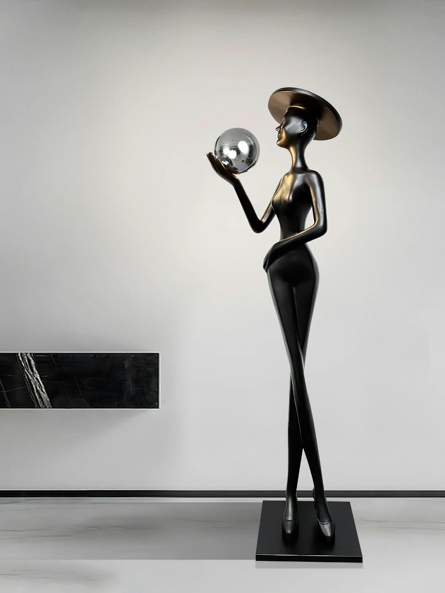contemporary-sculpture-floor-lamp-with-fiberglass-body-and-glass-globe-shade-for-luxury-interiors
