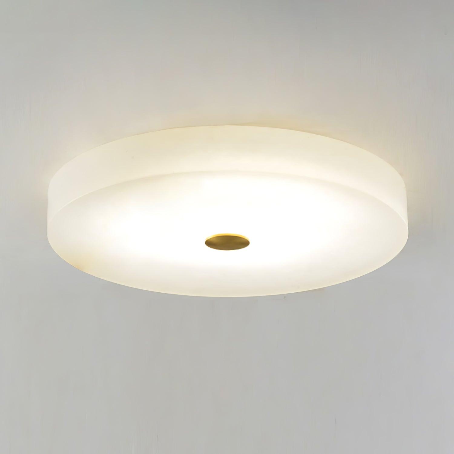 Sophie Natural Alabaster Stone Ceiling Lamp Round Flush Mount LED Light