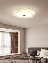 Sophie Natural Alabaster Stone Ceiling Lamp Round Flush Mount LED Light