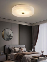 Sophie Natural Alabaster Stone Ceiling Lamp Round Flush Mount LED Light