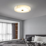 Sophie Natural Alabaster Stone Ceiling Lamp Round Flush Mount LED Light