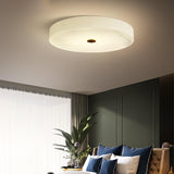 Sophie Natural Alabaster Stone Ceiling Lamp Round Flush Mount LED Light