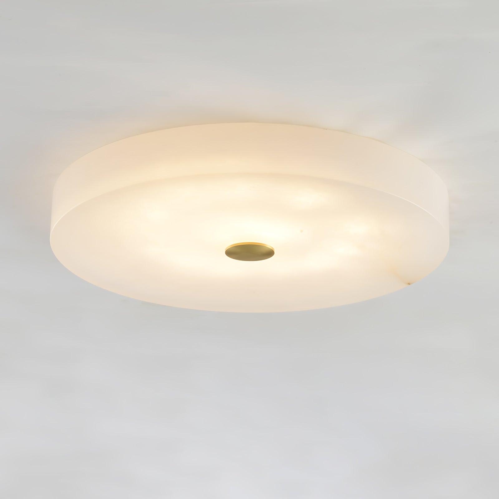 Sophie Natural Alabaster Stone Ceiling Lamp Round Flush Mount LED Light