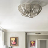 Luxury Contemporary Tassel Aluminum Chain Chandelier Modern Flush Mount Ceiling Light