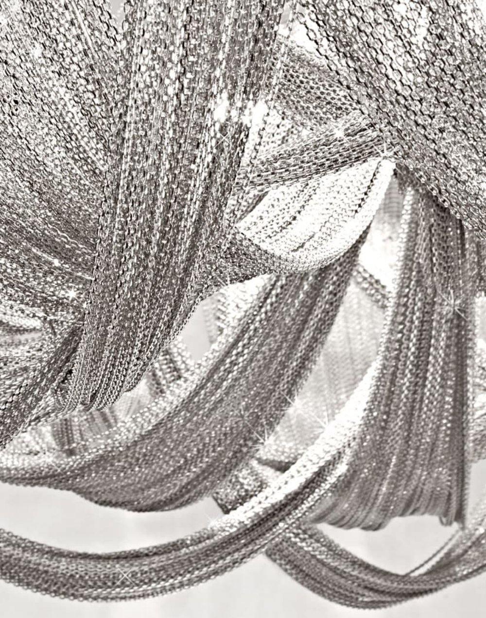 Luxury Contemporary Tassel Aluminum Chain Chandelier Modern Flush Mount Ceiling Light