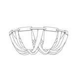 Luxury Contemporary Tassel Aluminum Chain Chandelier Modern Flush Mount Ceiling Light