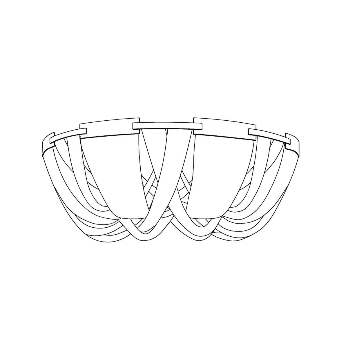 Luxury Contemporary Tassel Aluminum Chain Chandelier Modern Flush Mount Ceiling Light