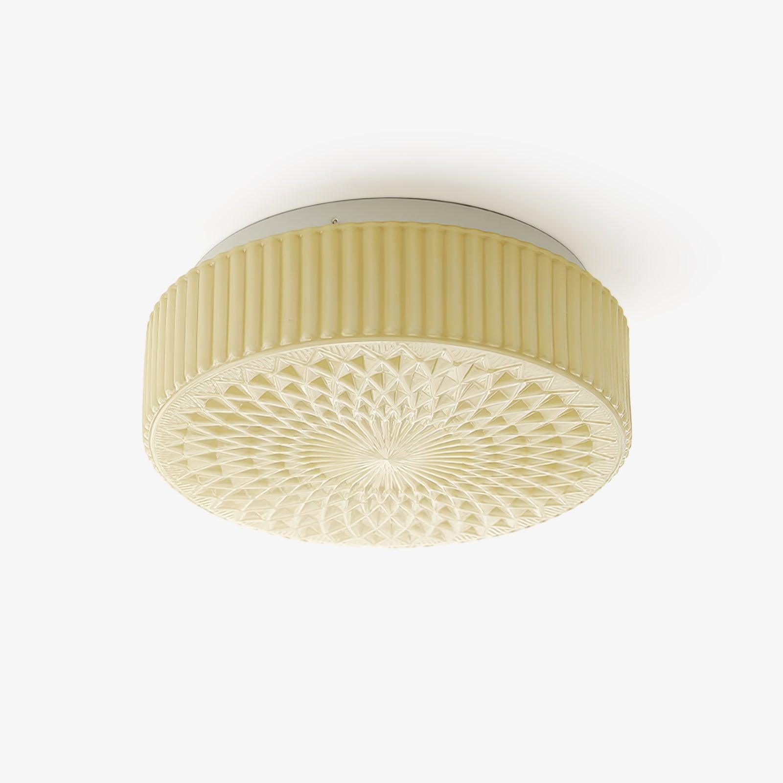 Modern Souffle Round Glass Flush Mount Ceiling Light for Bedroom and Living Room