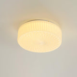 Modern Souffle Round Glass Flush Mount Ceiling Light for Bedroom and Living Room