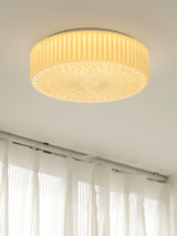 Modern Souffle Round Glass Flush Mount Ceiling Light for Bedroom and Living Room