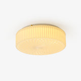 Modern Souffle Round Glass Flush Mount Ceiling Light for Bedroom and Living Room