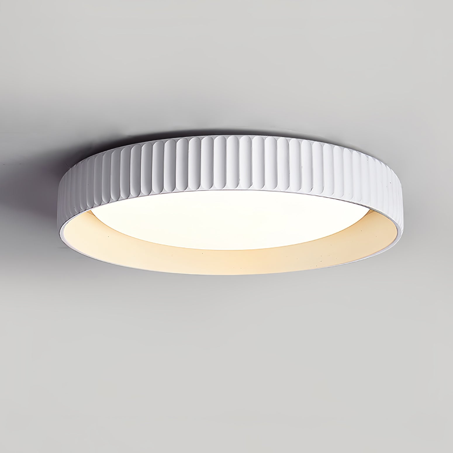 modern-round-ribbed-acrylic-led-flush-mount-ceiling-light-in-resin-frame