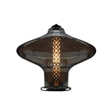Modern Space Age Glass Table Lamp with Integrated LED for Home Office and Living Room