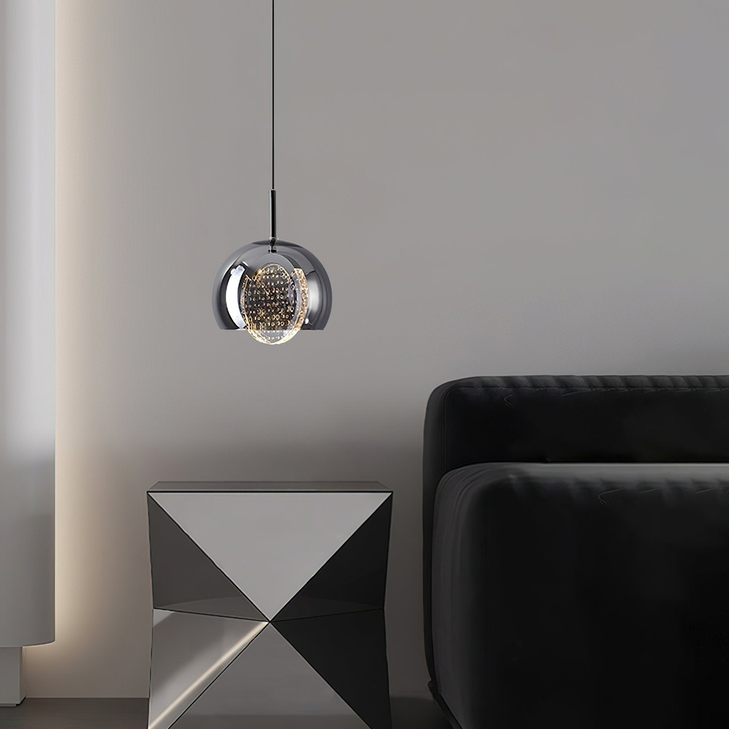 modern-space-bubble-glass-pendant-light-integrated-led-3-color-changing-fixture