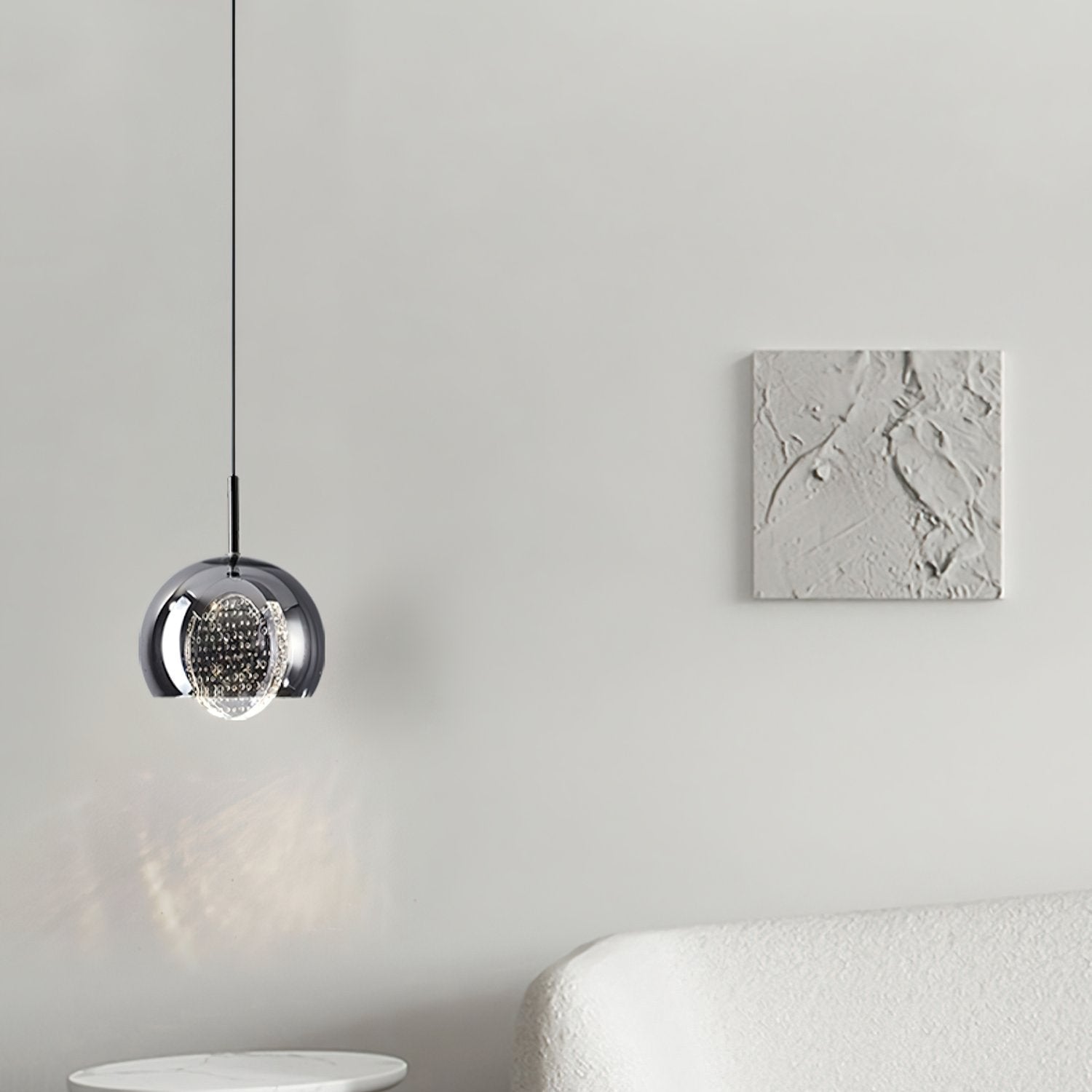 modern-space-bubble-glass-pendant-light-integrated-led-3-color-changing-fixture
