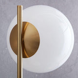 Modern Sphere and Stem Table Lamp with Gold Finish and Marble Base for Elegant Office and Home Lighting