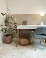 Modern Sphere and Stem Table Lamp with Gold Finish and Marble Base for Elegant Office and Home Lighting
