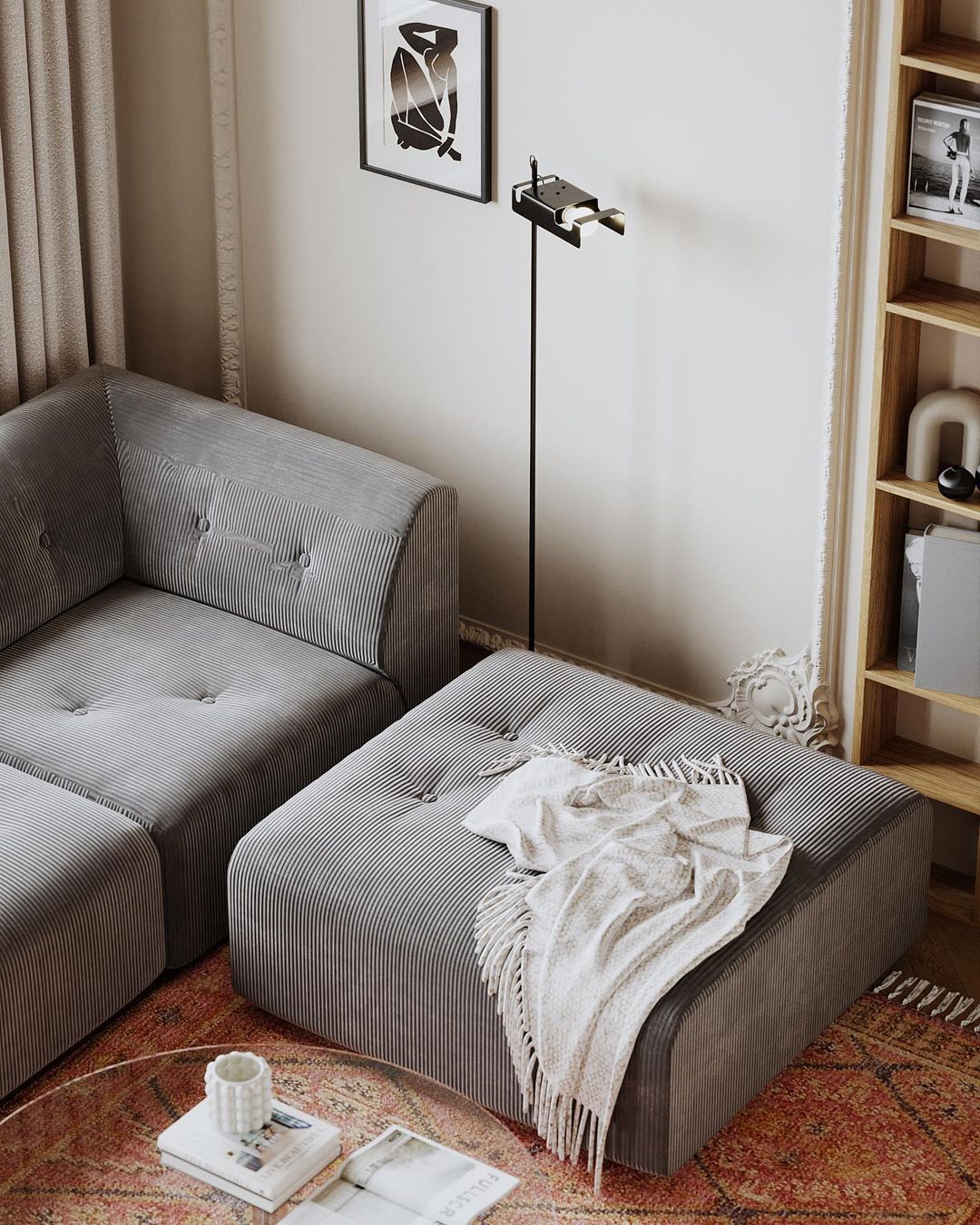 Modern Adjustable Spider Floor Lamp with Metal Reflector for Minimalist Interiors