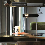 Modern Spider Metal Adjustable Table Lamp with Tilting Spotlight for Bedroom Nightstand or Desk