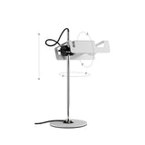 Modern Spider Metal Adjustable Table Lamp with Tilting Spotlight for Bedroom Nightstand or Desk