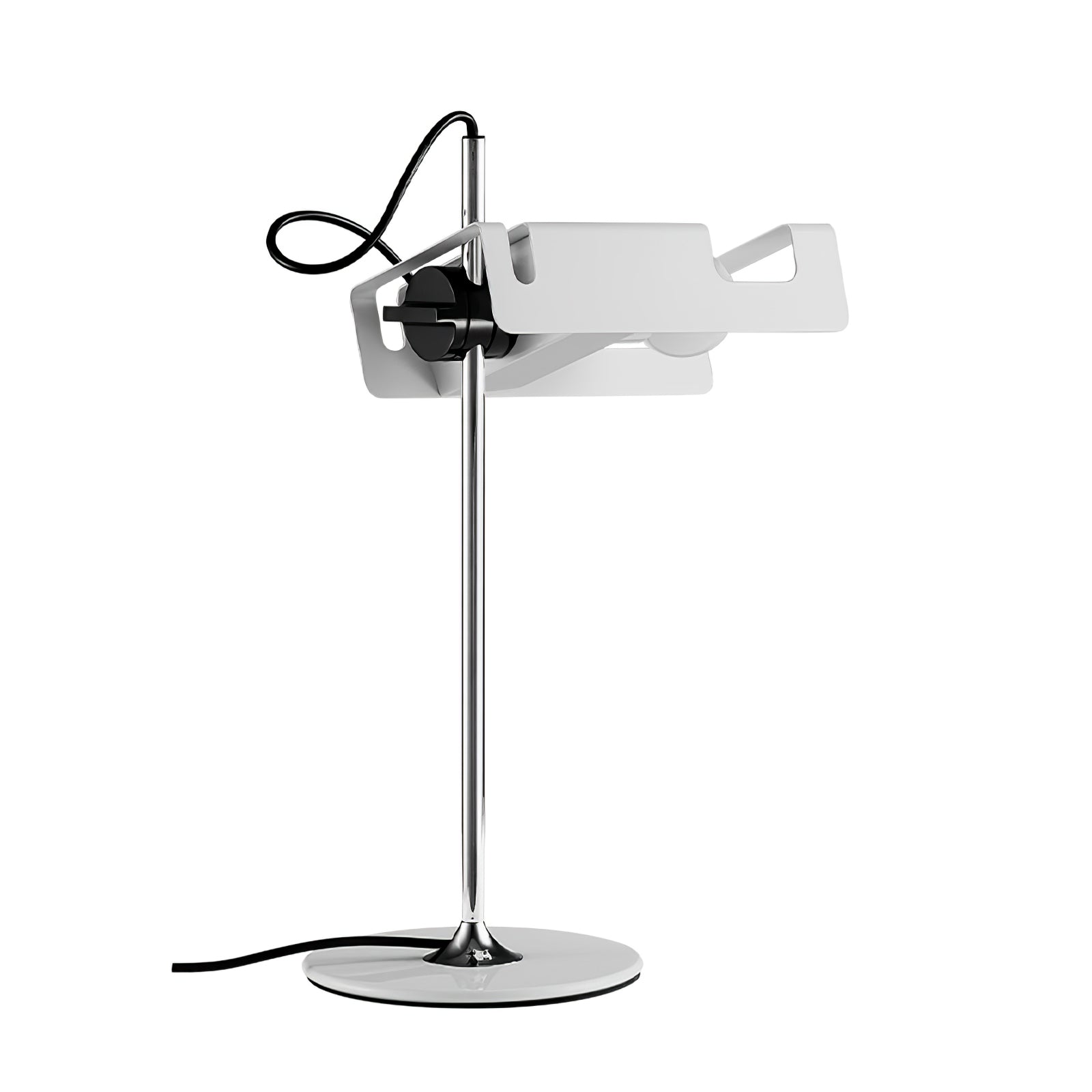 Modern Spider Metal Adjustable Table Lamp with Tilting Spotlight for Bedroom Nightstand or Desk