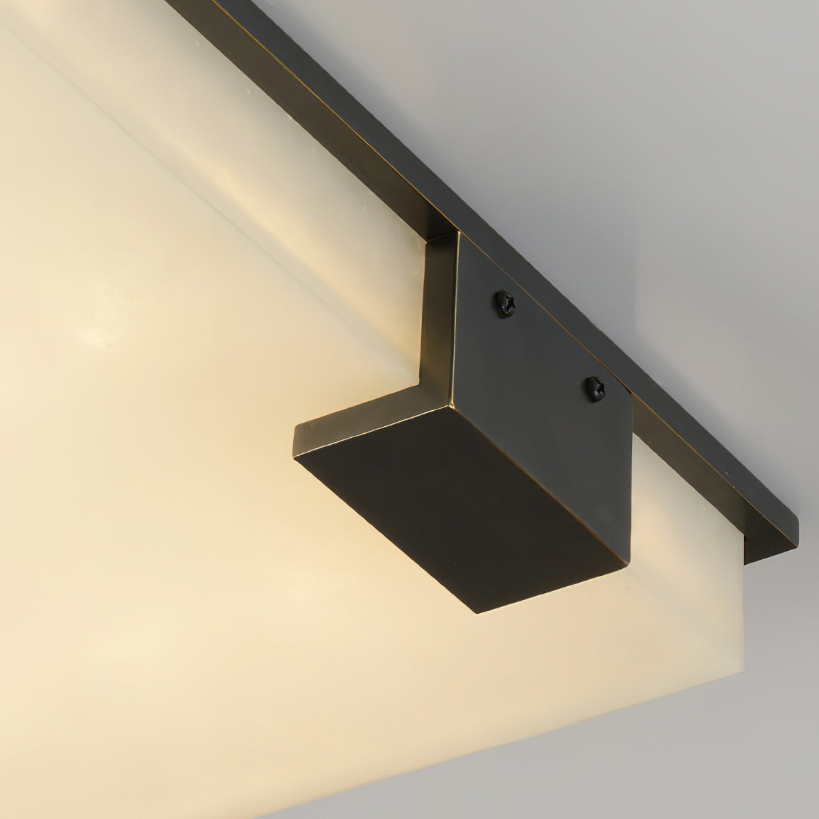 Modern Square Alabaster Stone LED Flush Mount Ceiling Lamp for Indoor Lighting