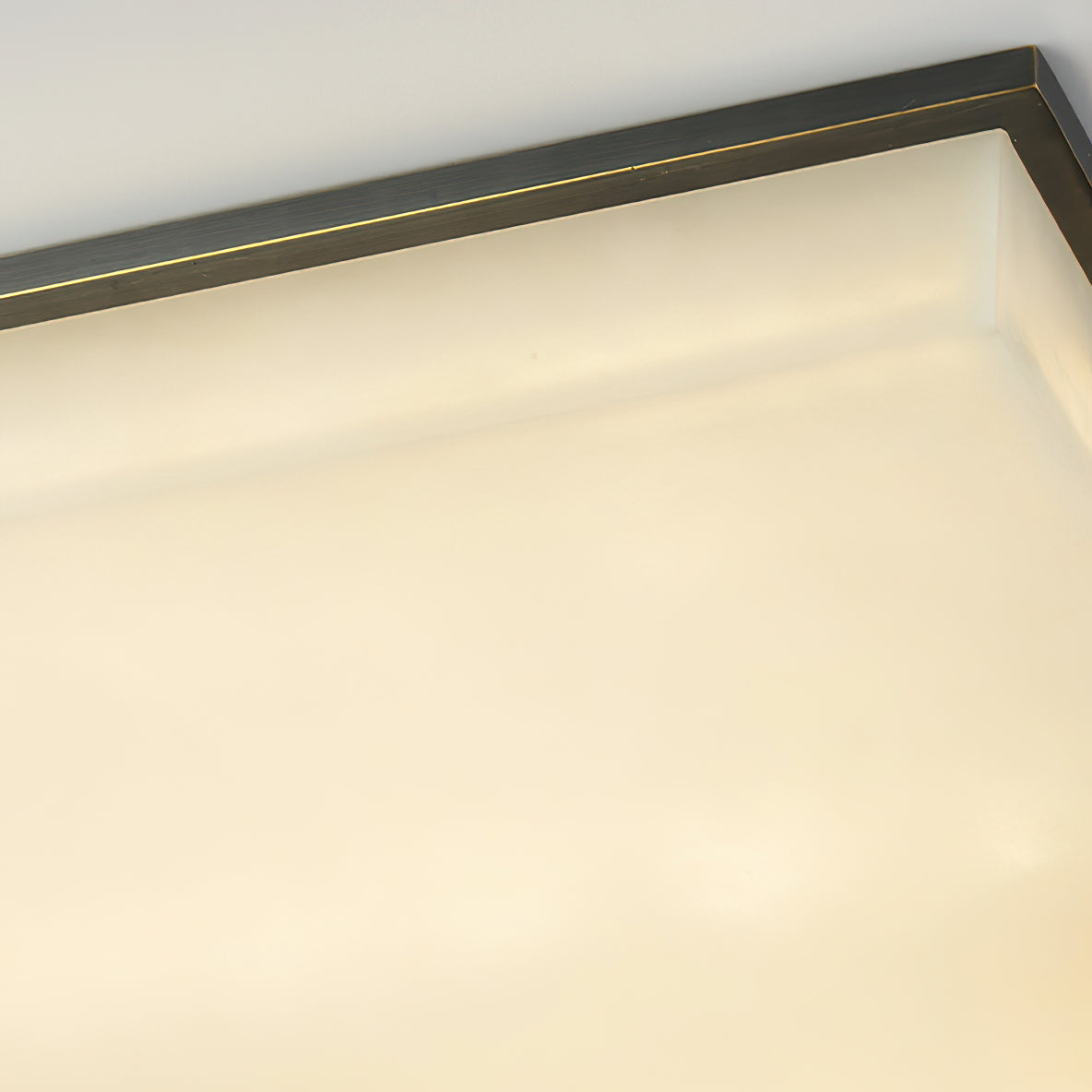 Modern Square Alabaster Stone LED Flush Mount Ceiling Lamp for Indoor Lighting
