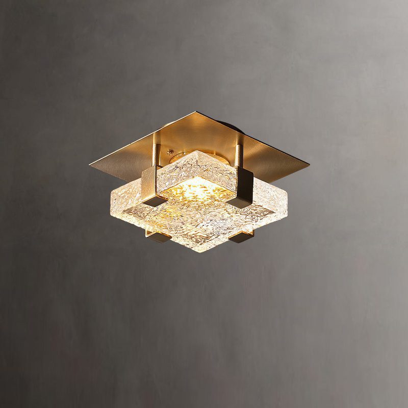modern-glass-square-ice-cube-ceiling-lamp-with-brass-base-and-integrated-led-lighting