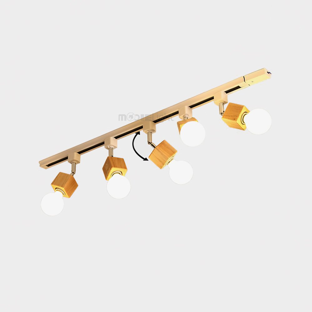 modern-nordic-square-solid-wood-track-lighting-fixture-with-glass-shades-for-dining-room
