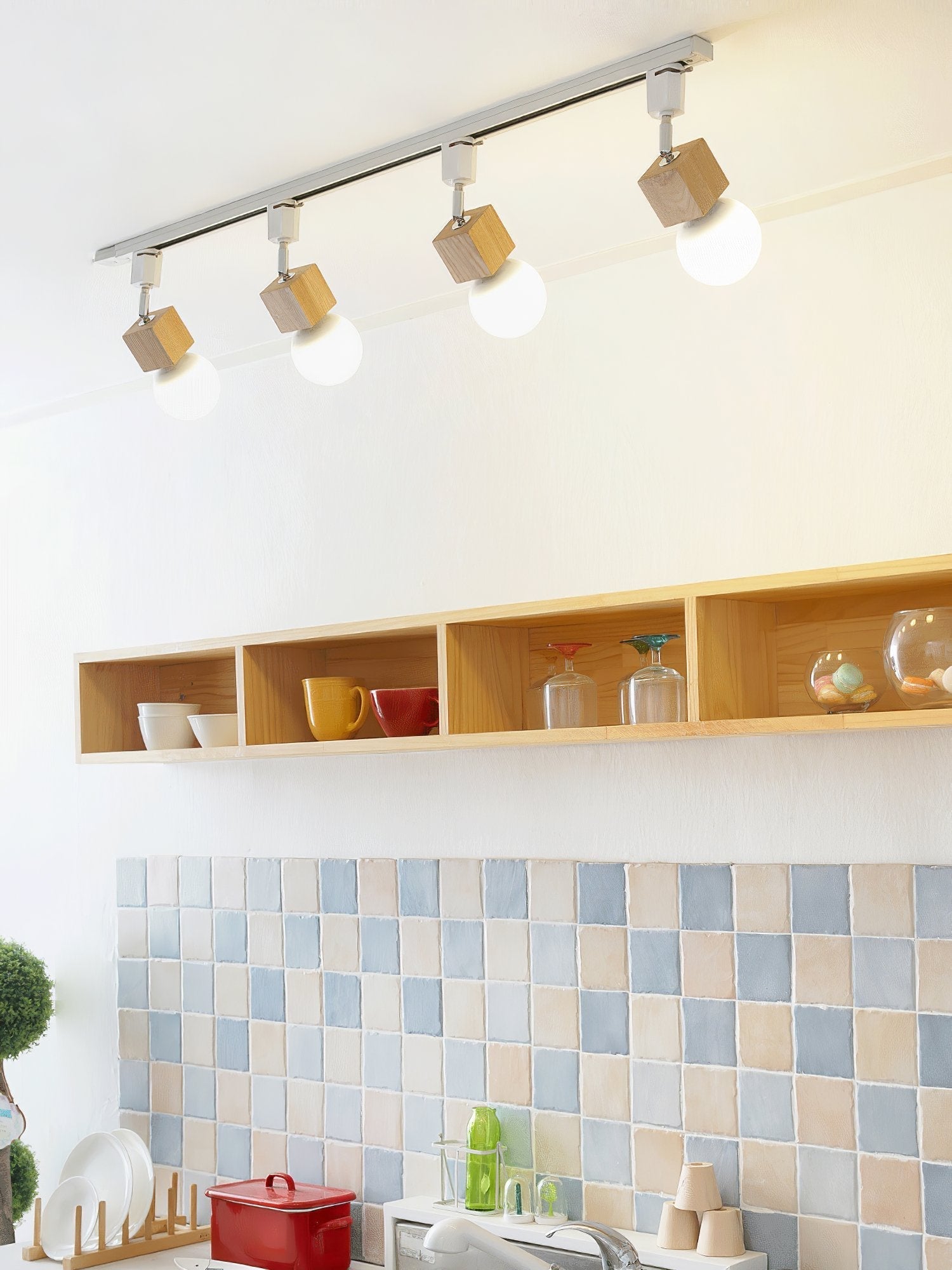 modern-nordic-square-solid-wood-track-lighting-fixture-with-glass-shades-for-dining-room