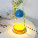 Modern Squiggle Spiral Table Lamp Decorative Metal Bedside Lighting for Bedroom