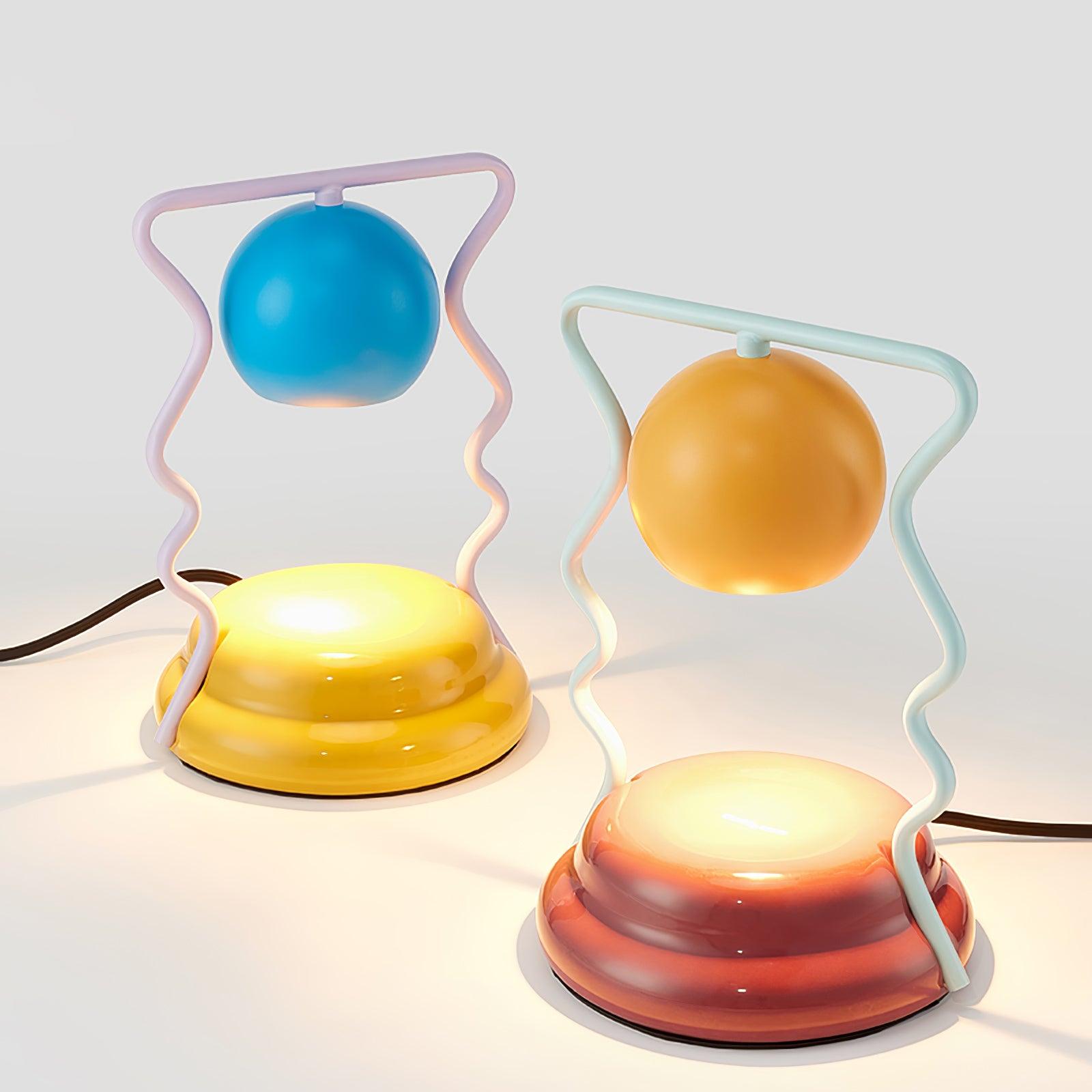 Modern Squiggle Spiral Table Lamp Decorative Metal Bedside Lighting for Bedroom