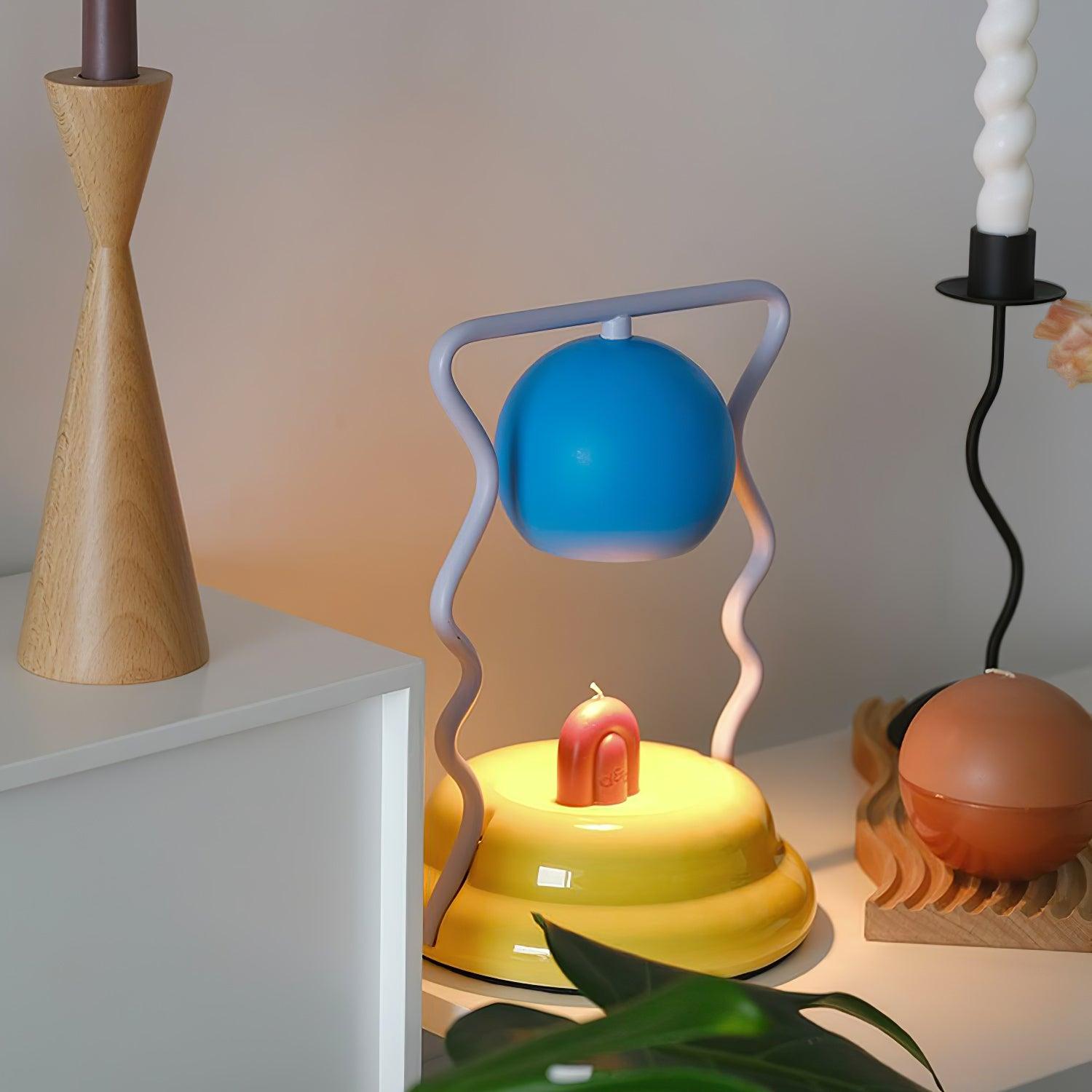 Modern Squiggle Spiral Table Lamp Decorative Metal Bedside Lighting for Bedroom