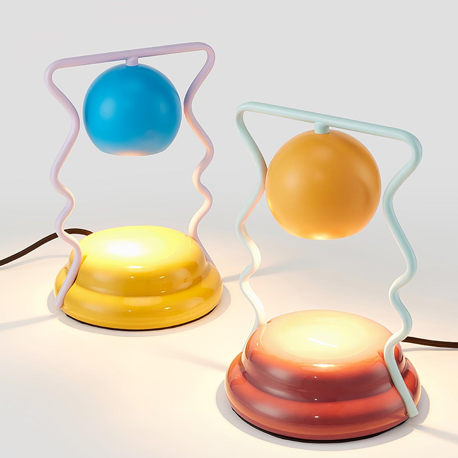 Modern Squiggle Spiral Table Lamp Decorative Metal Bedside Lighting for Bedroom