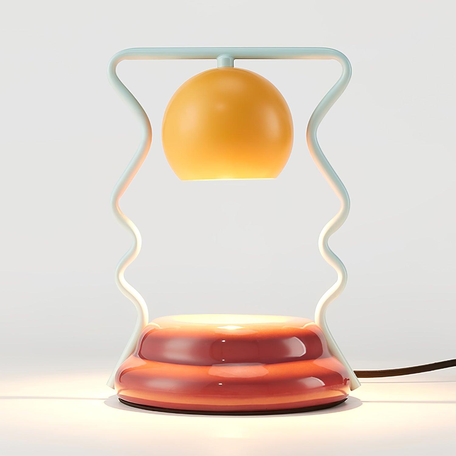 Modern Squiggle Spiral Table Lamp Decorative Metal Bedside Lighting for Bedroom