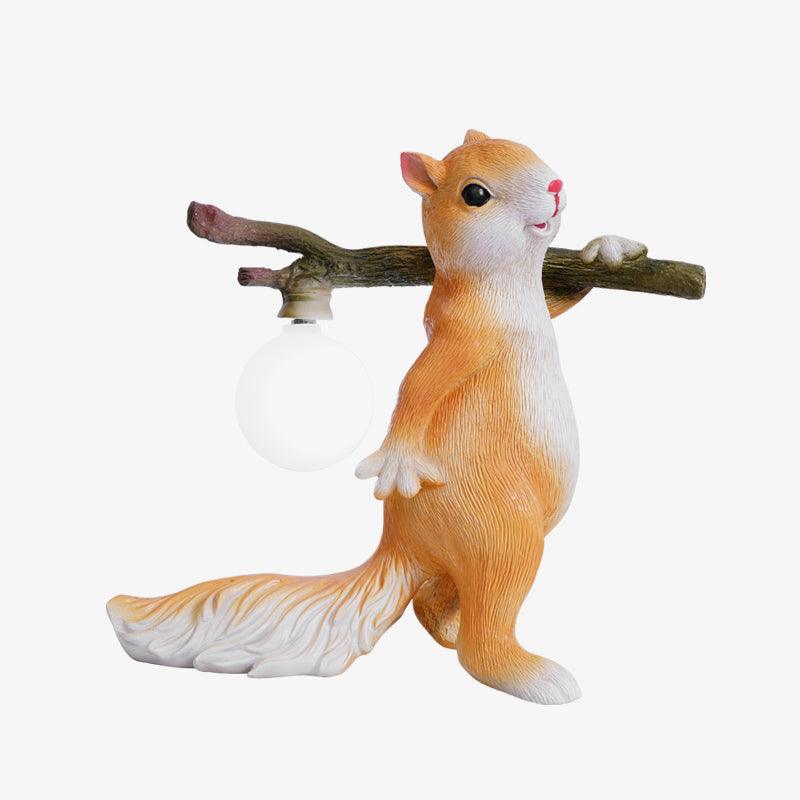 Squirrel Shaped Portable Resin Table Lamp Unique Animal Design Night Light for Modern Home Decor