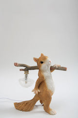 Squirrel Shaped Portable Resin Table Lamp Unique Animal Design Night Light for Modern Home Decor