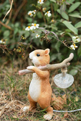 Squirrel Shaped Portable Resin Table Lamp Unique Animal Design Night Light for Modern Home Decor