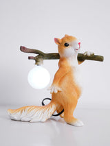 Squirrel Shaped Portable Resin Table Lamp Unique Animal Design Night Light for Modern Home Decor