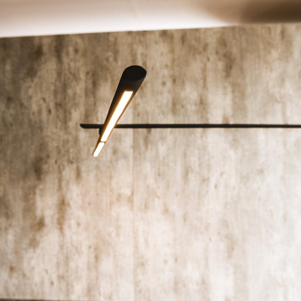 Modern Stealth LED Arc Floor Lamp with Rotating Arm for Minimalist Living Room Decor