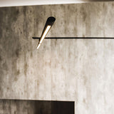 Modern Stealth LED Arc Floor Lamp with Rotating Arm for Minimalist Living Room Decor