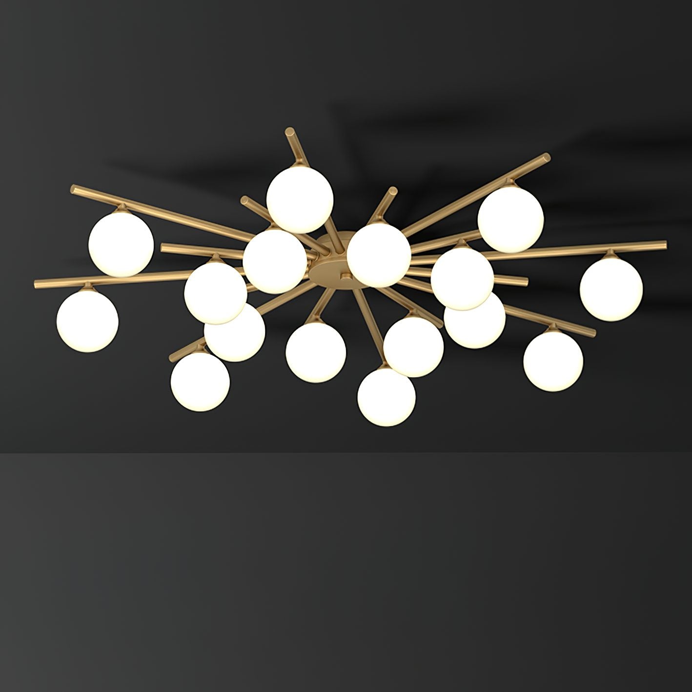 modern-mid-century-brass-ceiling-light-with-white-glass-globe-shades-and-gold-finish