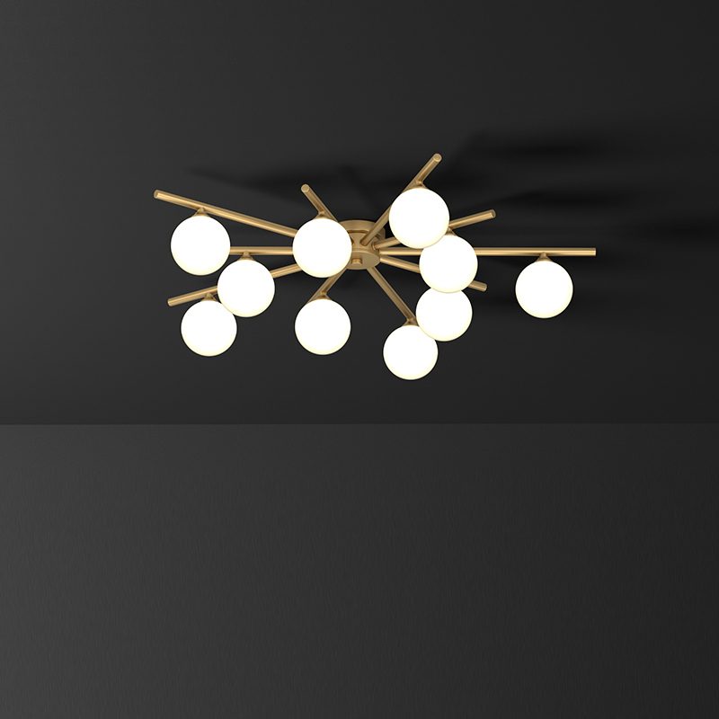 modern-mid-century-brass-ceiling-light-with-white-glass-globe-shades-and-gold-finish