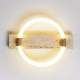Natural Yellow Travertine LED Ceiling Lamp and Wall Sconce Flush Mount Lighting