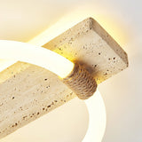 Natural Yellow Travertine LED Ceiling Lamp and Wall Sconce Flush Mount Lighting