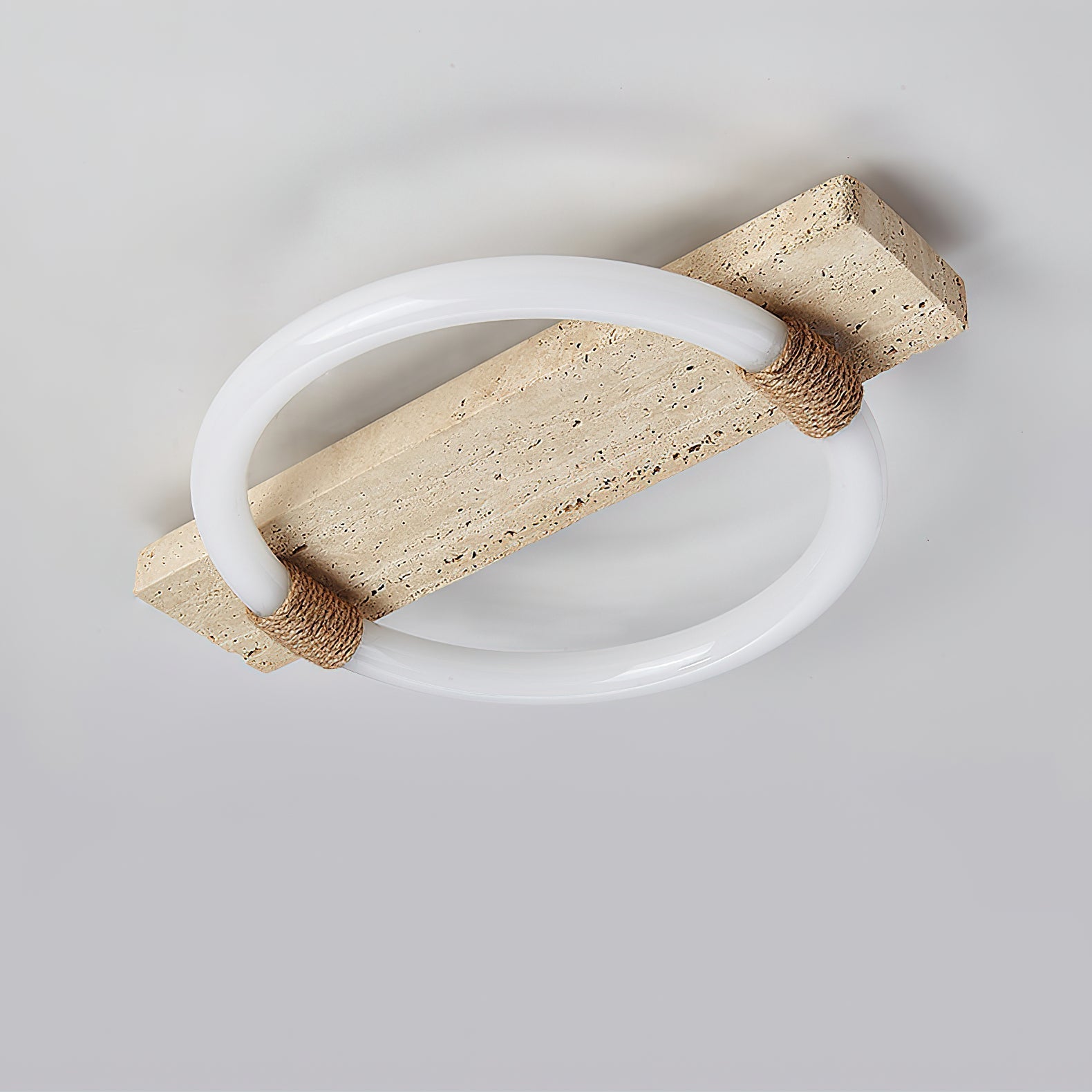 Natural Yellow Travertine LED Ceiling Lamp and Wall Sconce Flush Mount Lighting